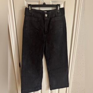 Anthropologie Maeve Womens The Colette Denim High Rise Cropped Wide Leg Jeans 29